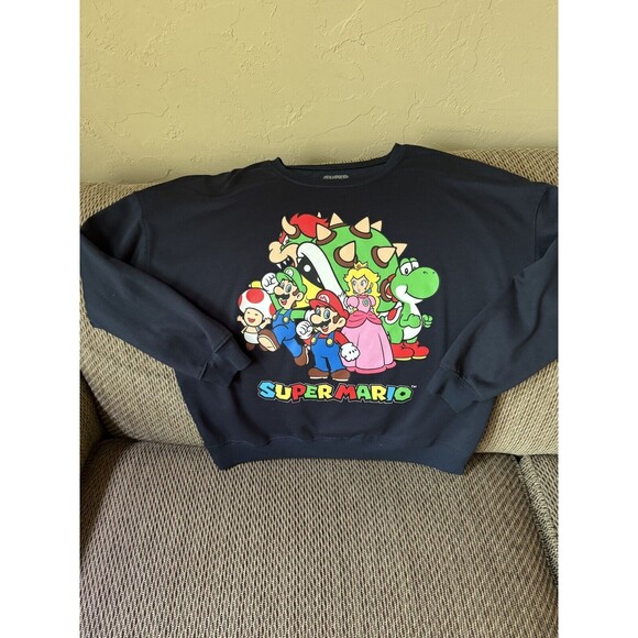 Nintendo Tops - Super Mario Nintendo Sweatshirt, Luigi, Princess,‎ Peach Women’s Size Large